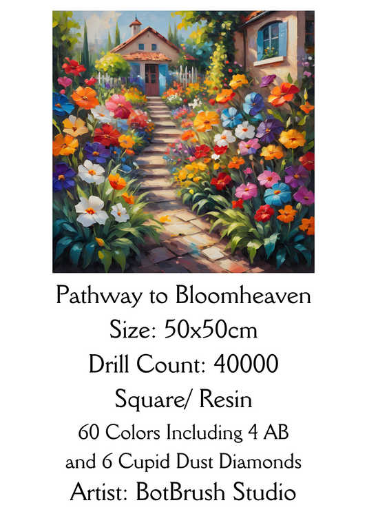 Pathway to Bloomheaven - 50x50cm Premium Diamond Painting kit