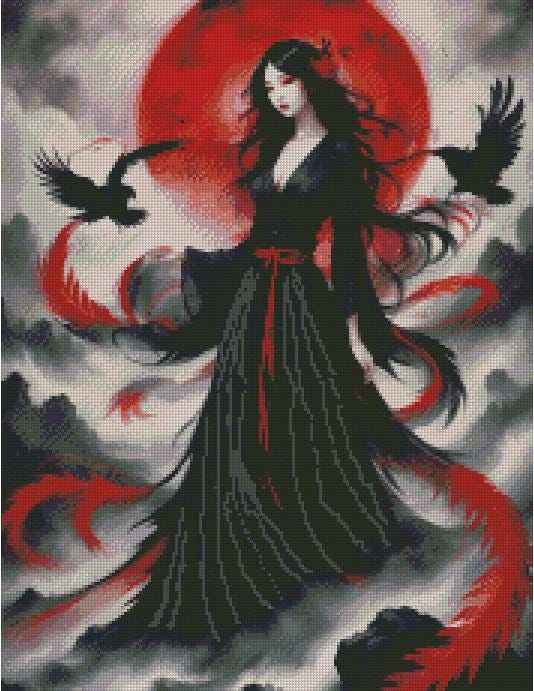 Shipped from EU - Made to Order - Raven’s Omen Diamond Painting Kit – Mystical Gothic 50cm x 65cm