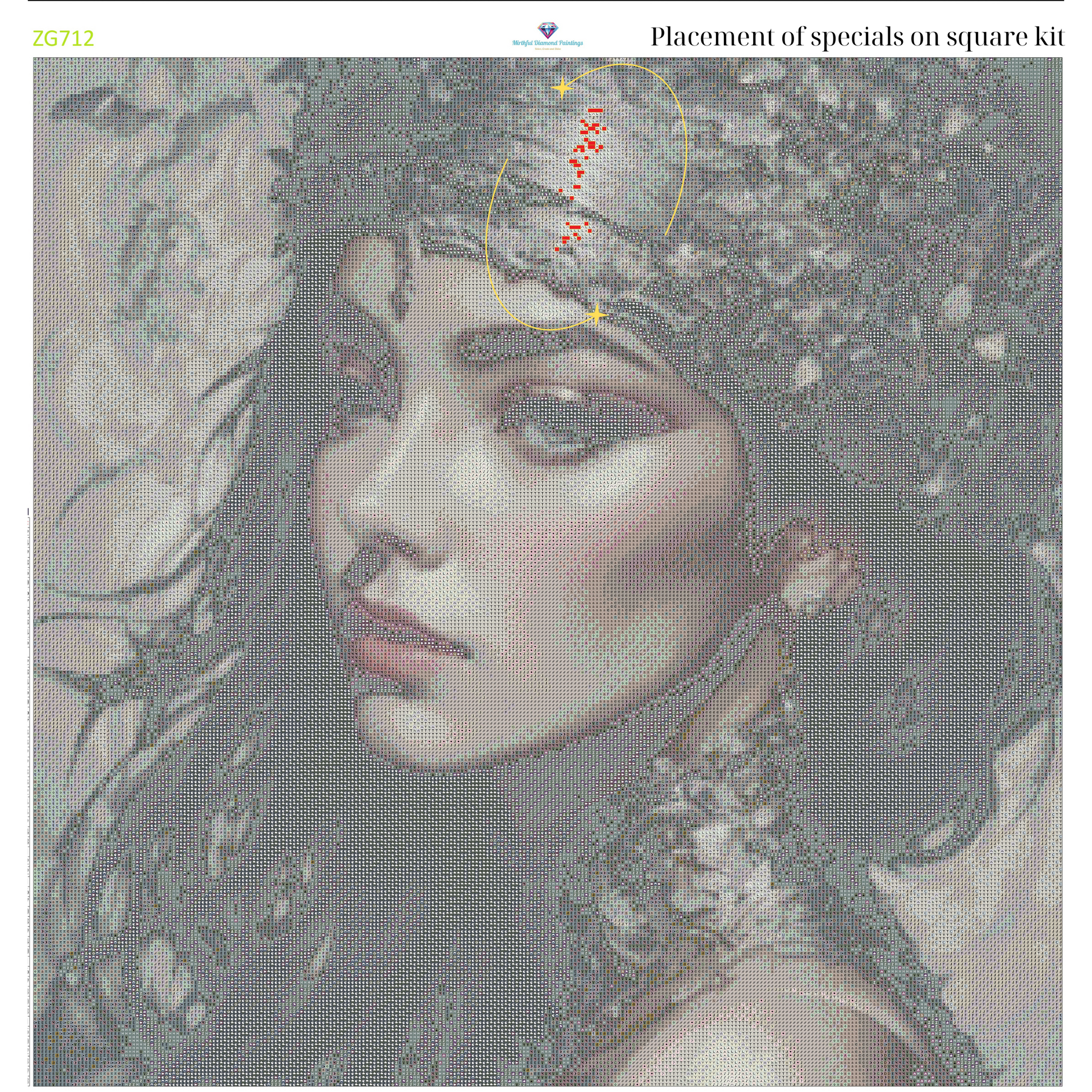 Gilded Serenity – Premium Diamond Painting Kit by BotBrush Studio Size: 70x70 cm (27.5 x 27.5 inches) Drill Options: Resin Square or Grade A Acrylic Round - Mirthful Diamond Paintings