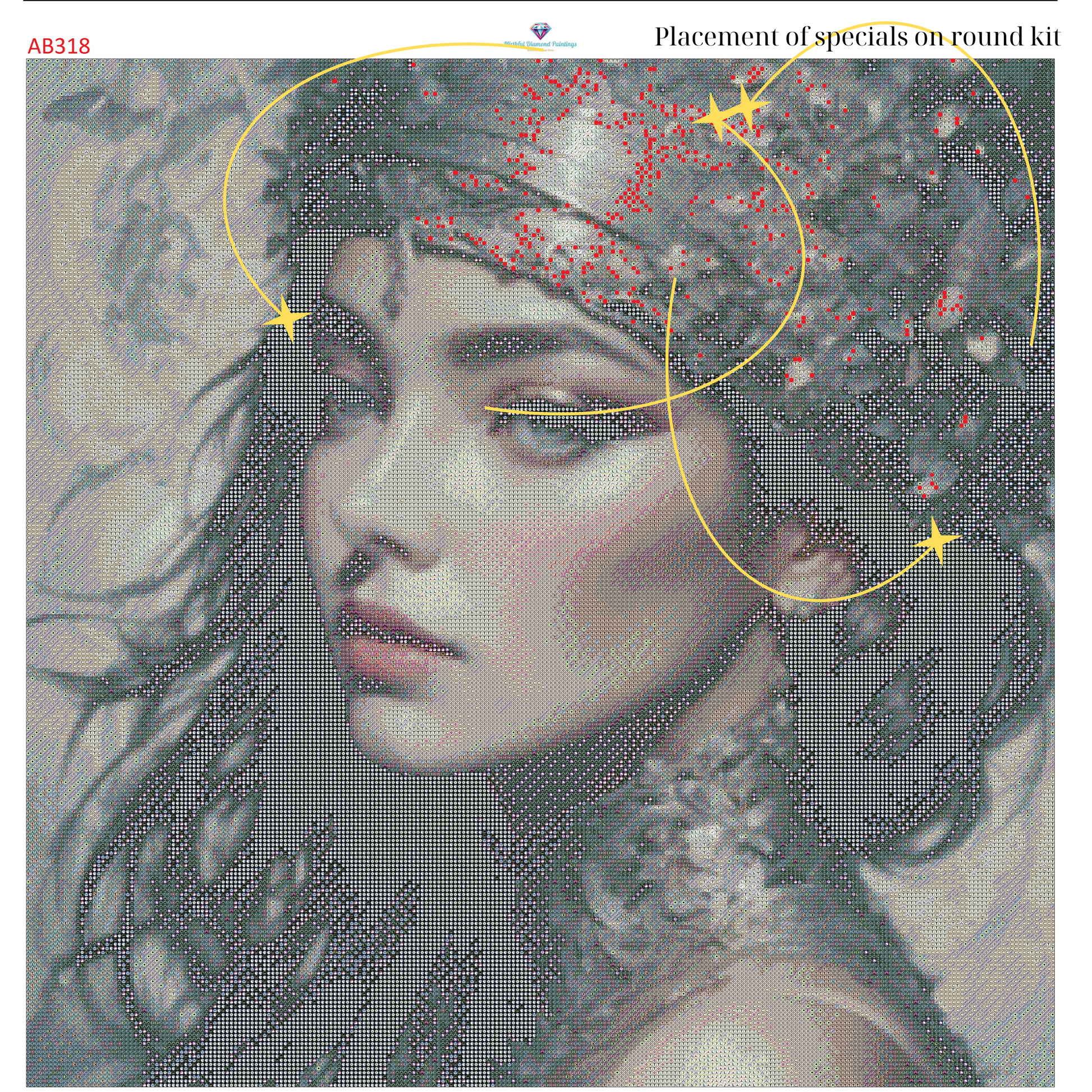 Gilded Serenity – Premium Diamond Painting Kit by BotBrush Studio Size: 70x70 cm (27.5 x 27.5 inches) Drill Options: Resin Square or Grade A Acrylic Round - Mirthful Diamond Paintings