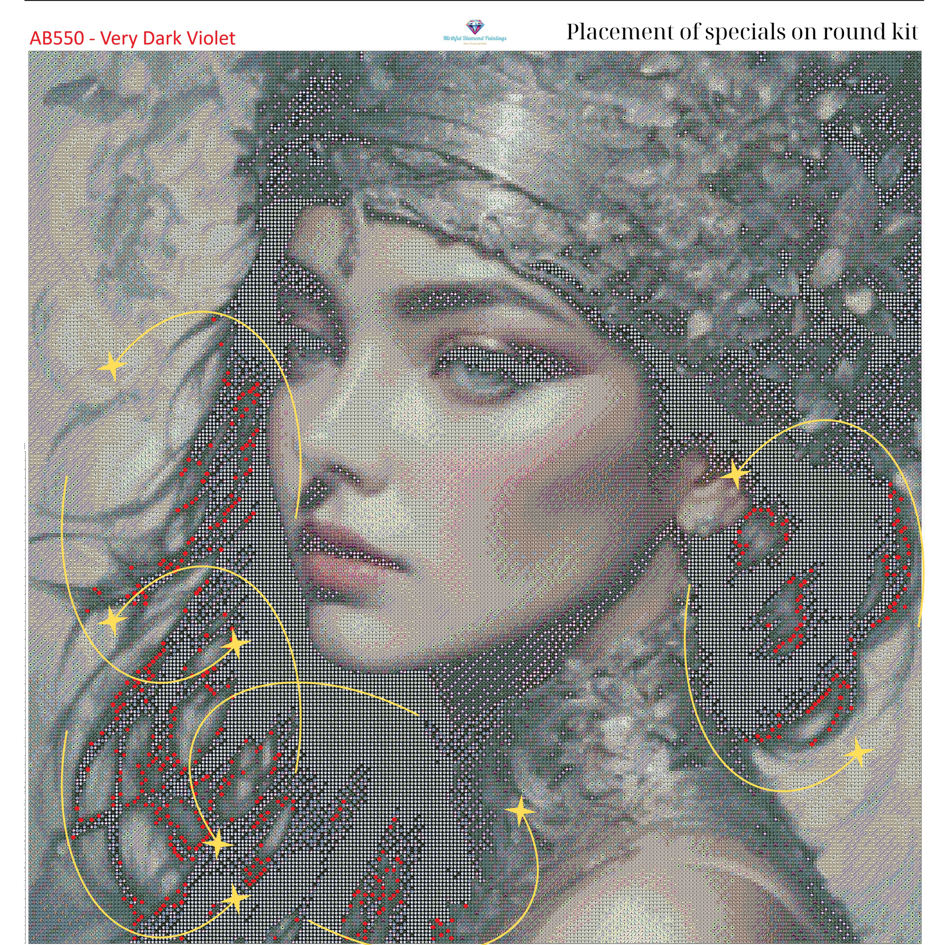 Gilded Serenity – Premium Diamond Painting Kit by BotBrush Studio Size: 70x70 cm (27.5 x 27.5 inches) Drill Options: Resin Square or Grade A Acrylic Round - Mirthful Diamond Paintings