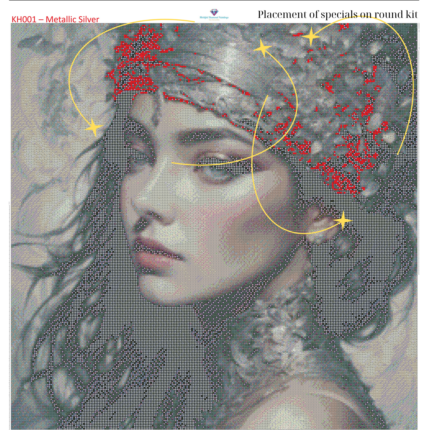 Gilded Serenity – Premium Diamond Painting Kit by BotBrush Studio Size: 70x70 cm (27.5 x 27.5 inches) Drill Options: Resin Square or Grade A Acrylic Round - Mirthful Diamond Paintings