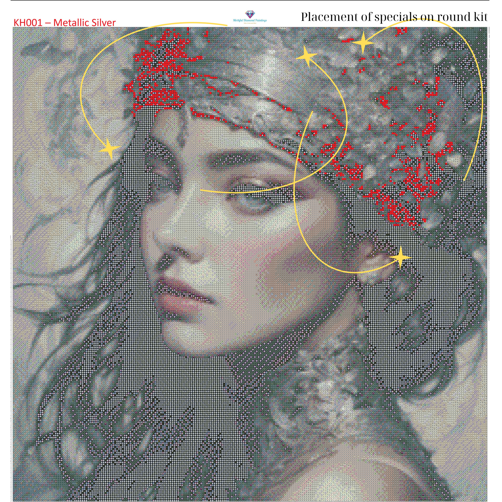 Gilded Serenity – Premium Diamond Painting Kit by BotBrush Studio Size: 70x70 cm (27.5 x 27.5 inches) Drill Options: Resin Square or Grade A Acrylic Round - Mirthful Diamond Paintings