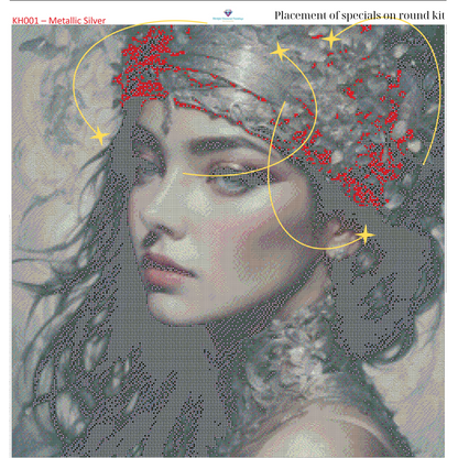Gilded Serenity – Premium Diamond Painting Kit by BotBrush Studio Size: 70x70 cm (27.5 x 27.5 inches) Drill Options: Resin Square or Grade A Acrylic Round - Mirthful Diamond Paintings