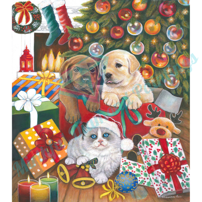 Merry Christmas by Alessandra Rosi and Grateful License - Diamond Painting Kit 80x90cm