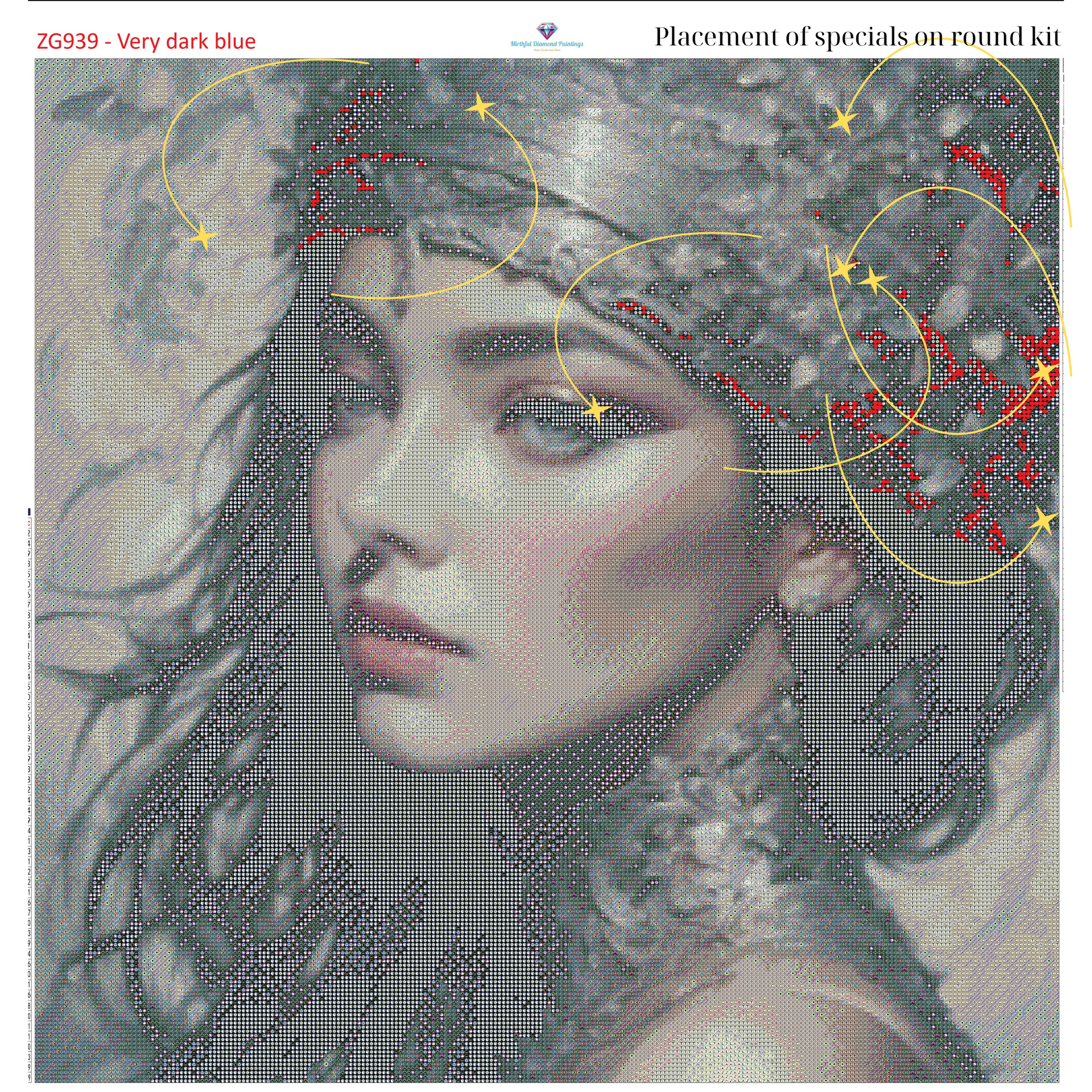 Gilded Serenity – Premium Diamond Painting Kit by BotBrush Studio Size: 70x70 cm (27.5 x 27.5 inches) Drill Options: Resin Square or Grade A Acrylic Round - Mirthful Diamond Paintings
