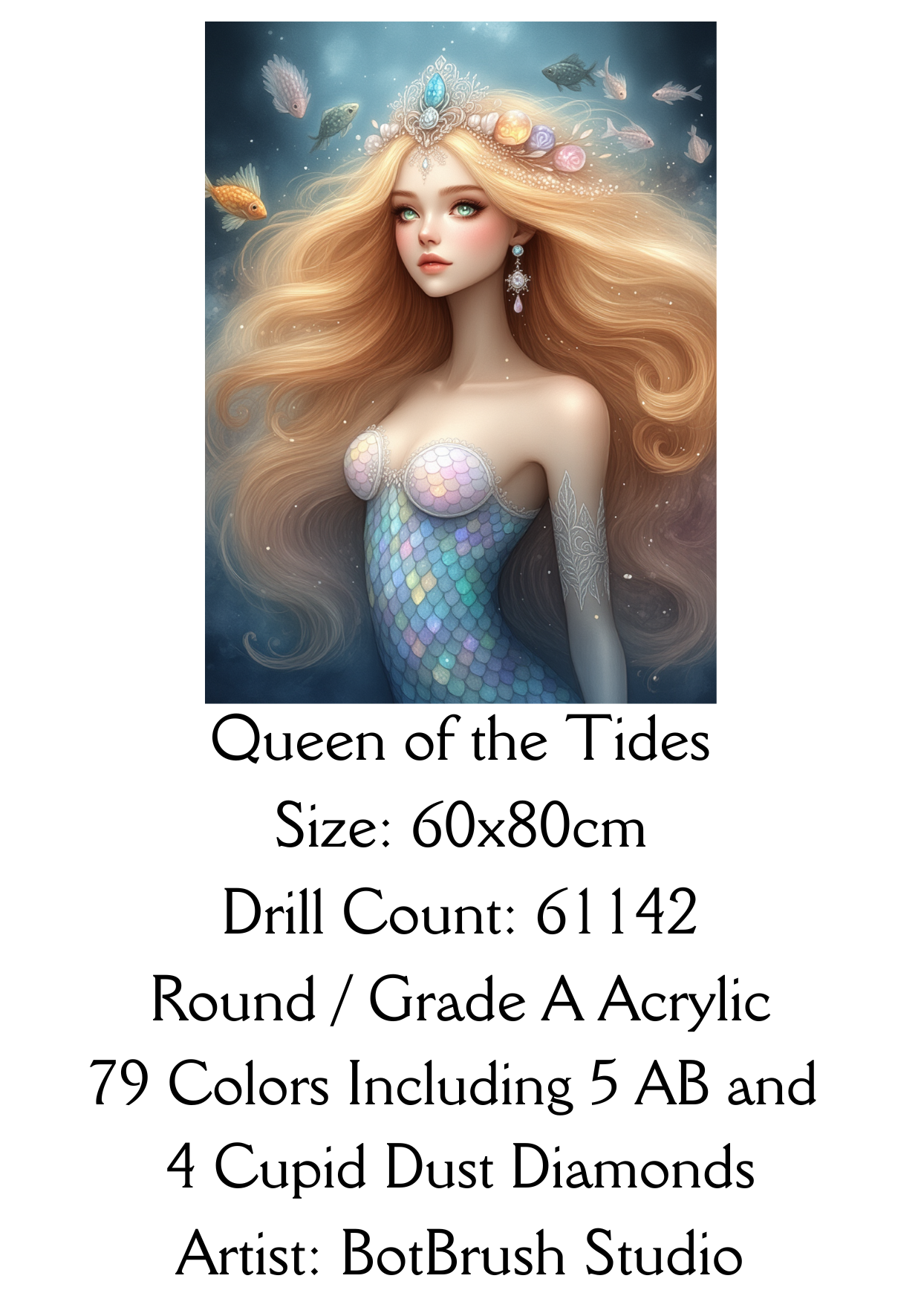 Queen of the Tides - 60x80cm Premium Diamond Painting Kit