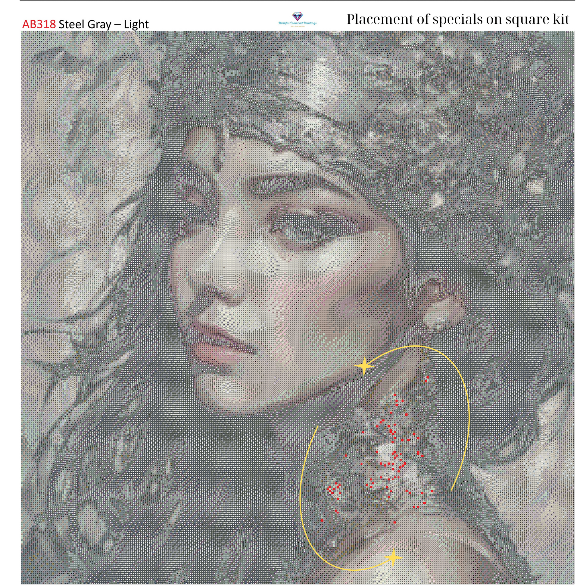 Gilded Serenity – Premium Diamond Painting Kit by BotBrush Studio Size: 70x70 cm (27.5 x 27.5 inches) Drill Options: Resin Square or Grade A Acrylic Round - Mirthful Diamond Paintings