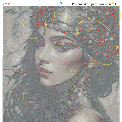 Gilded Serenity – Premium Diamond Painting Kit by BotBrush Studio Size: 70x70 cm (27.5 x 27.5 inches) Drill Options: Resin Square or Grade A Acrylic Round - Mirthful Diamond Paintings