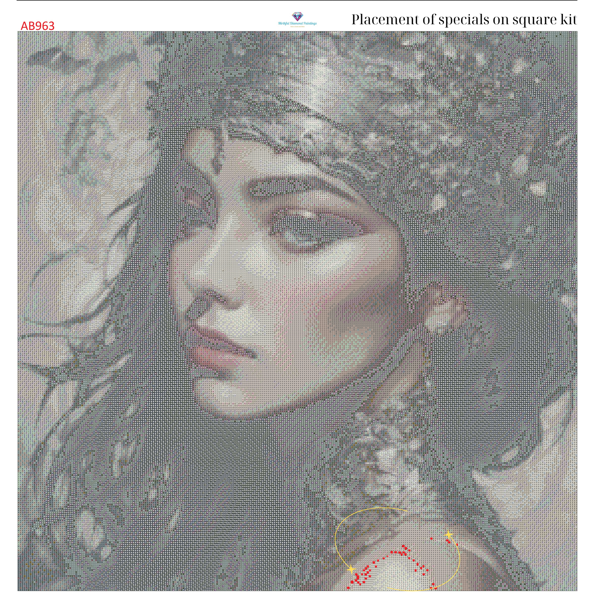 Gilded Serenity – Premium Diamond Painting Kit by BotBrush Studio Size: 70x70 cm (27.5 x 27.5 inches) Drill Options: Resin Square or Grade A Acrylic Round - Mirthful Diamond Paintings
