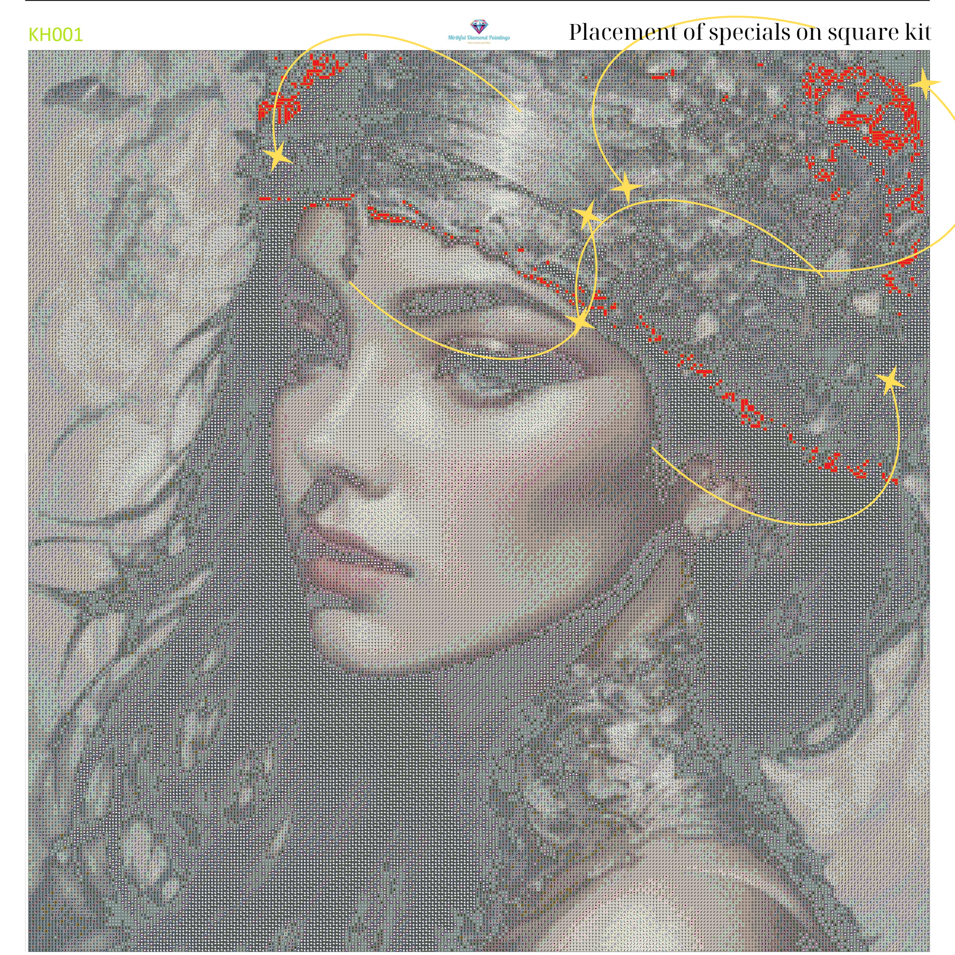 Gilded Serenity – Premium Diamond Painting Kit by BotBrush Studio Size: 70x70 cm (27.5 x 27.5 inches) Drill Options: Resin Square or Grade A Acrylic Round - Mirthful Diamond Paintings